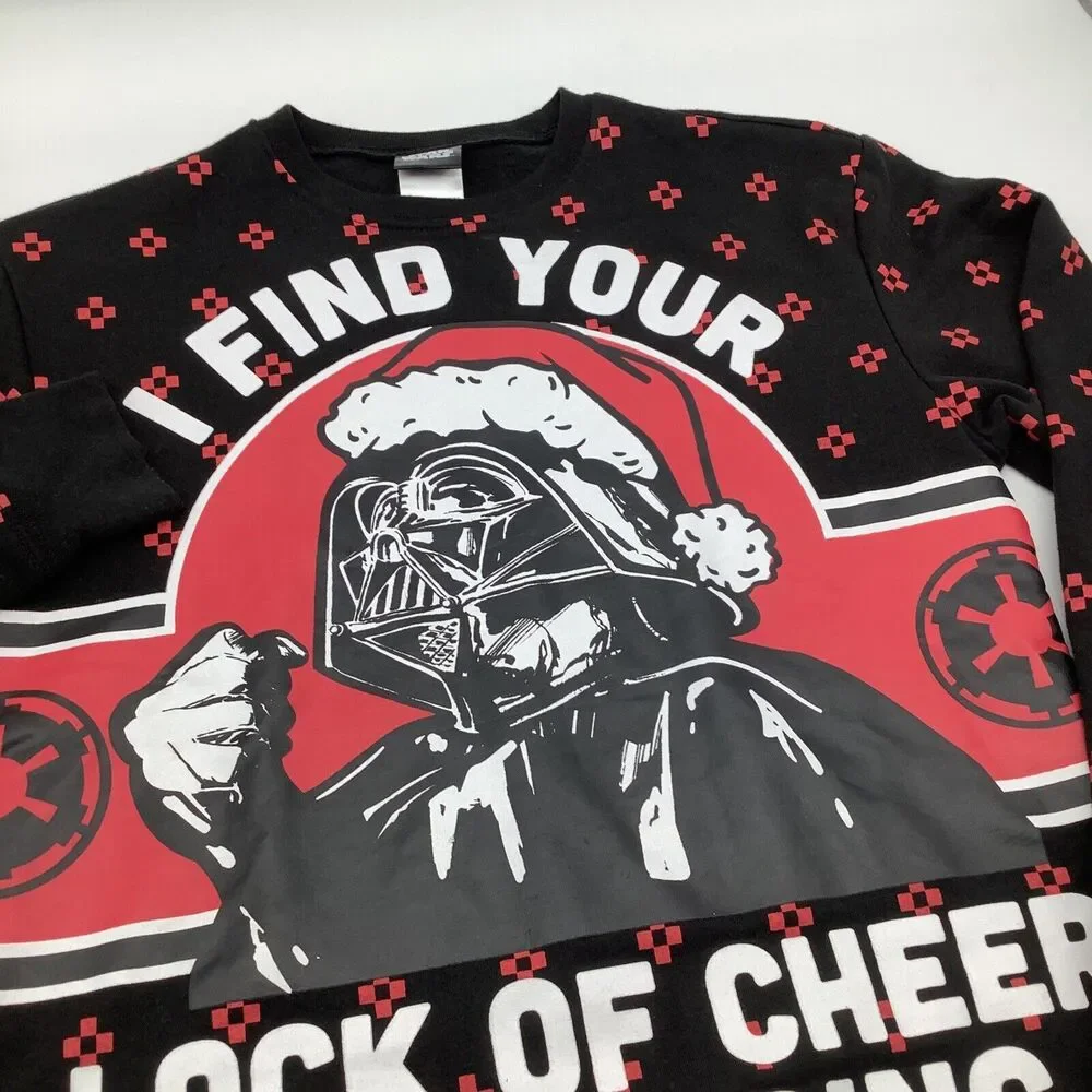 Star Wars Mens Long Sleeve Darth Vader Christmas Sweater Size Small‎